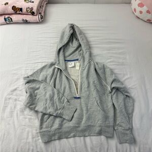 Aerie Gray and Blue Hooded Sweatshirt